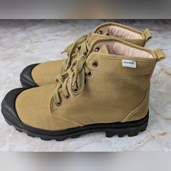 Ruko Mans Green Canvas Lace-Up Boots Size 10 main image 9